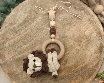 Maxi-Cosi / baby seat pendant "lion crocheted"