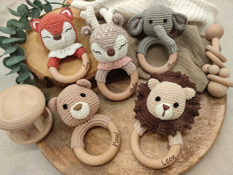 Grasping toy Teether rattle Different motifs image 1