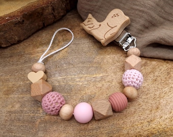 pacifier chain pink