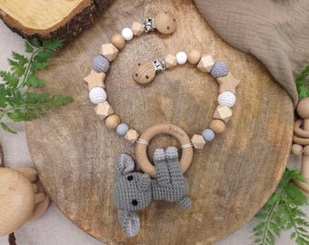 Crocheted Elephant Stroller Chain