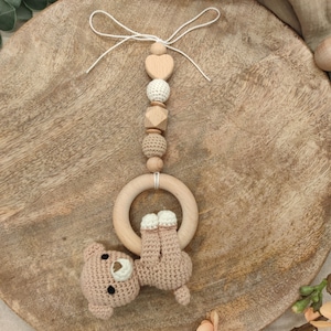 Maxi-Cosi / Colgante para silla de coche para bebé “Oso de ganchillo”
