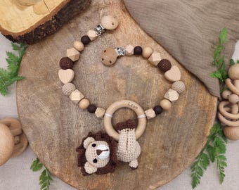 Pram chain "Crocheted Lion"