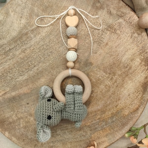 Maxi-Cosi / colgante para silla de bebé "elefante de ganchillo"