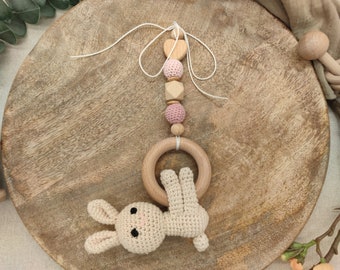 Maxi-Cosi / Pendentif siège bébé "lapin au crochet"