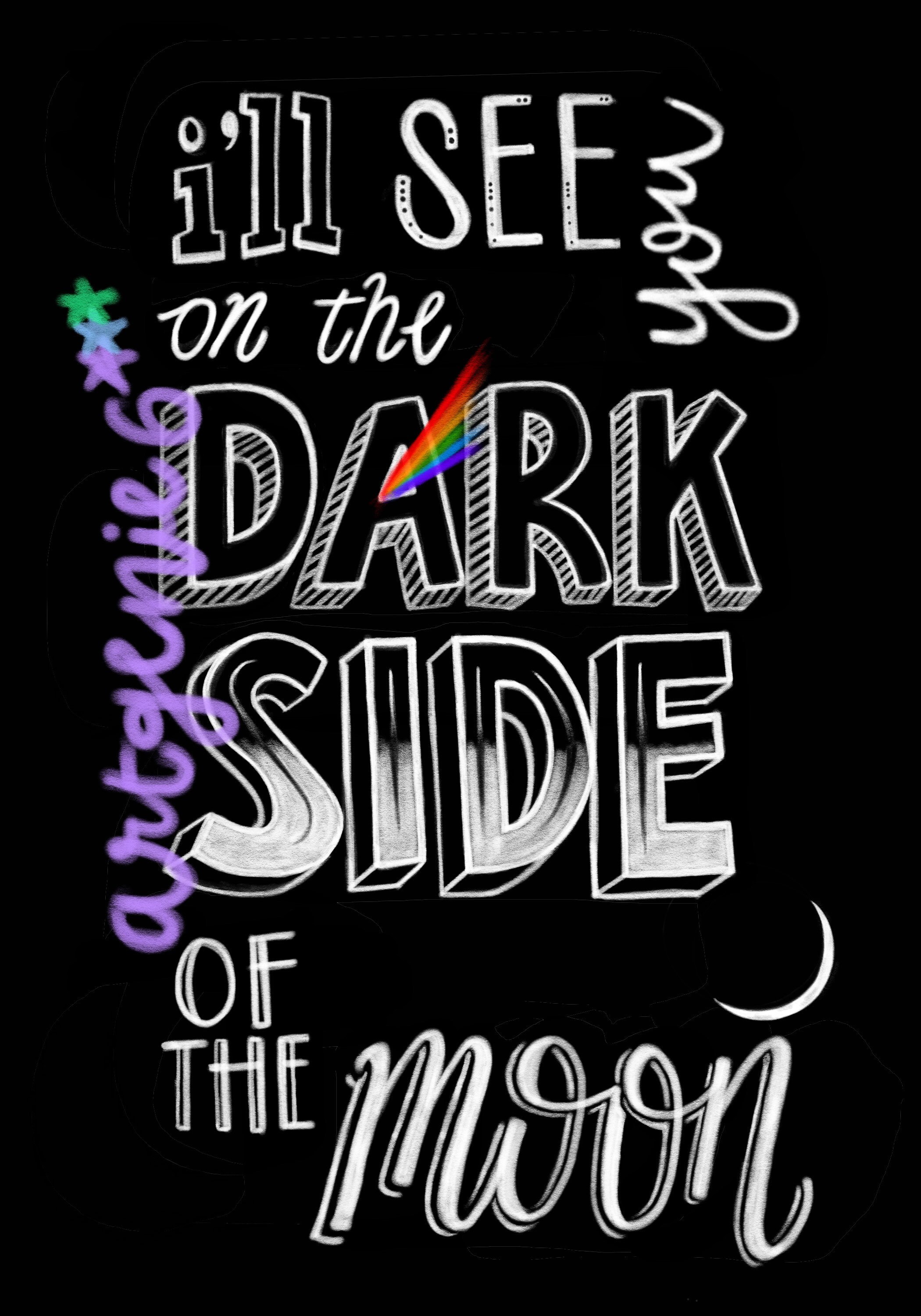 Song Lyric Poster: Dark Side of the Moon - Etsy