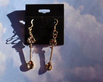 Spoon flower dangling earrings | jewelry | earrings | gilded age
