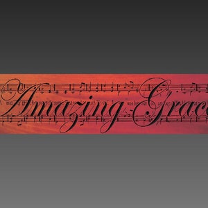 Amazing Grace Song - CRV, SVG, dxf, ai, eps, Aspire file, Vcarve. CNC router, Plasma, Laser