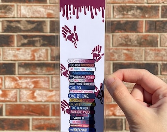 Bookstack bookmark, small gifts, gifts for book lovers, thriller books, psychological thriller bookmark, one sided bookmark, page marker