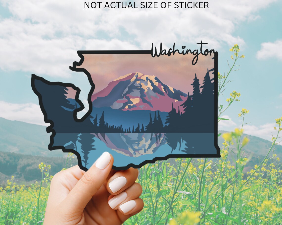National Park Stickers, Mount Rainier, Glossy Vinyl Stickers ...