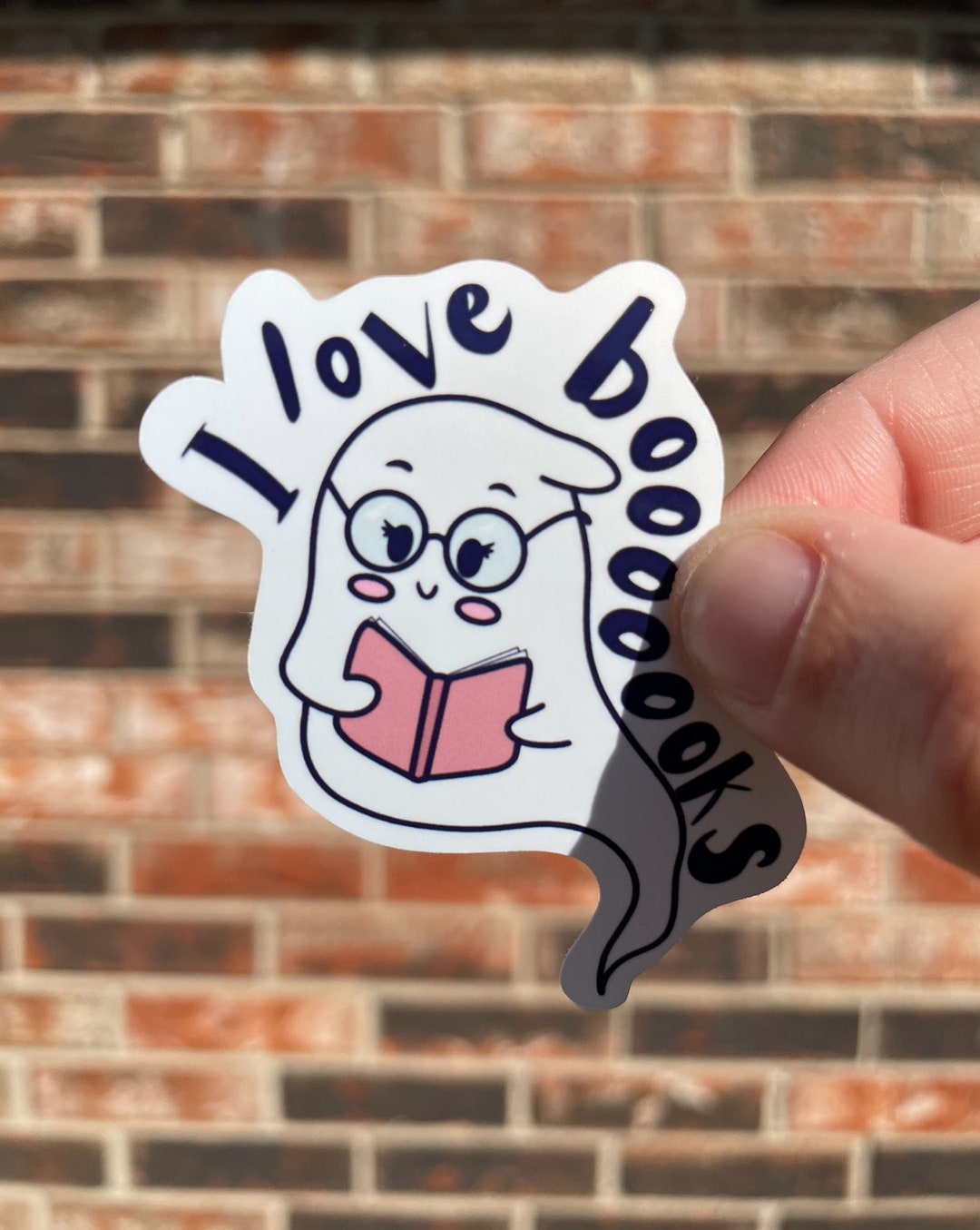 Ghost Reading Sticker, Bookish Sticker, Spooky Sticker, Kindle Stickers ...