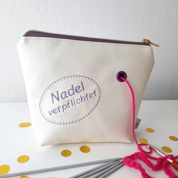 Knäuel - Tasche "Nadel verpflichtet" , klein