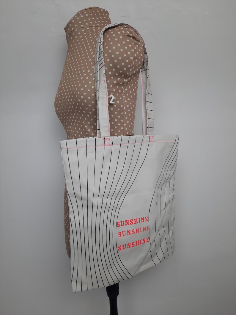 Cotton bag fabric bag made of recycled fabric refined with screen printing Zwei