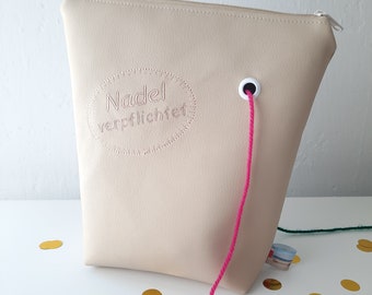 Knäuel - Tasche "Nadel verpflichtet" , XL