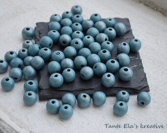 Wooden Beads-petrol-12 mm-40 PCs.