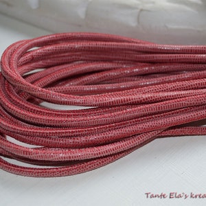 Nappa leather 0,20 m lizard 4 mm leather salmon image 2