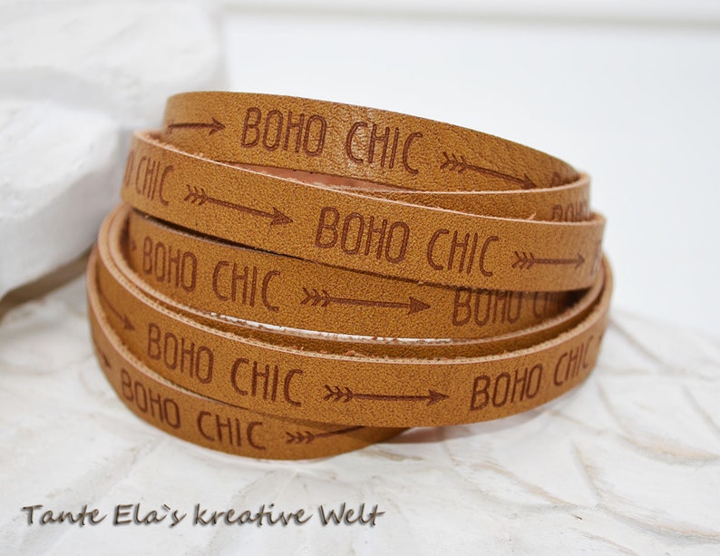 Leather Strap-BOHO chic-10 mm image 2