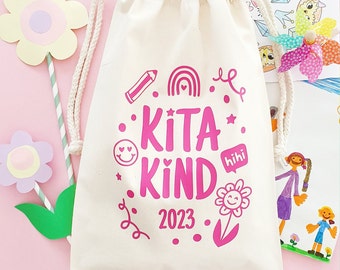 Geschenk Kindergarten | Geschenkbeutel Kitakind | Kitastart Geschenk  Stoffbeutel mit Namen