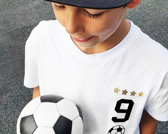 Birthday shirt boys | Football 9 years - children's birthday football - football jersey birthday name & number