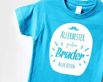 Geschwister T-Shirt | Allerbester Bruder - T-Shirt Geschwister Großer Bruder - Geschwister Outfit - Großer Bruder Tshirt