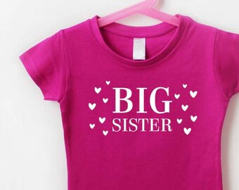 Geschwister T-Shirt | Herzen sister - T-Shirt Geschwister kleine Schwester - Geschwister Outfit - kleine Schwester - große Schwester T-Shirt