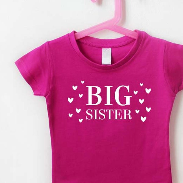 Geschwister T-Shirt | Herzen sister - T-Shirt Geschwister kleine Schwester - Geschwister Outfit - kleine Schwester - große Schwester T-Shirt