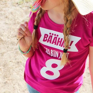 Birthday shirt girl | Bäähm 8 years - birthday shirt children - T-shirt children's birthday - T-shirt birthday girls - 1- 10 years