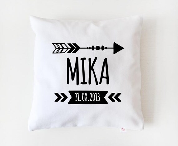 Baby Pillow With Name Wild One White Birth Pillow Name Etsy