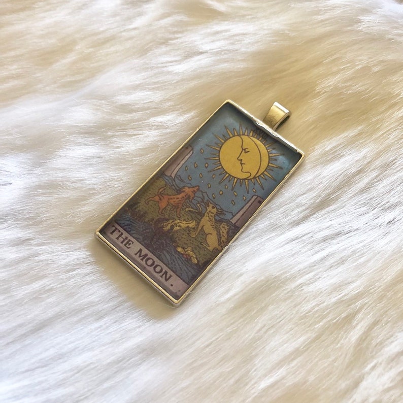 Tarot Charm Pendant or Necklace \u2014 The Moon