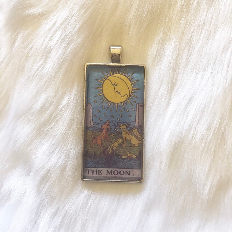 Tarot Charm Pendant or Necklace \u2014 The Moon