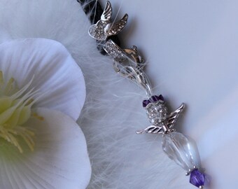 Necklace Angel Crystal rhinestone charm Carrier