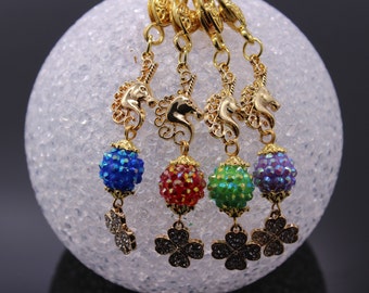 Unicorn 4 Colors Keyring Unicorn Charm Rhinestone Clover Happy Bringer