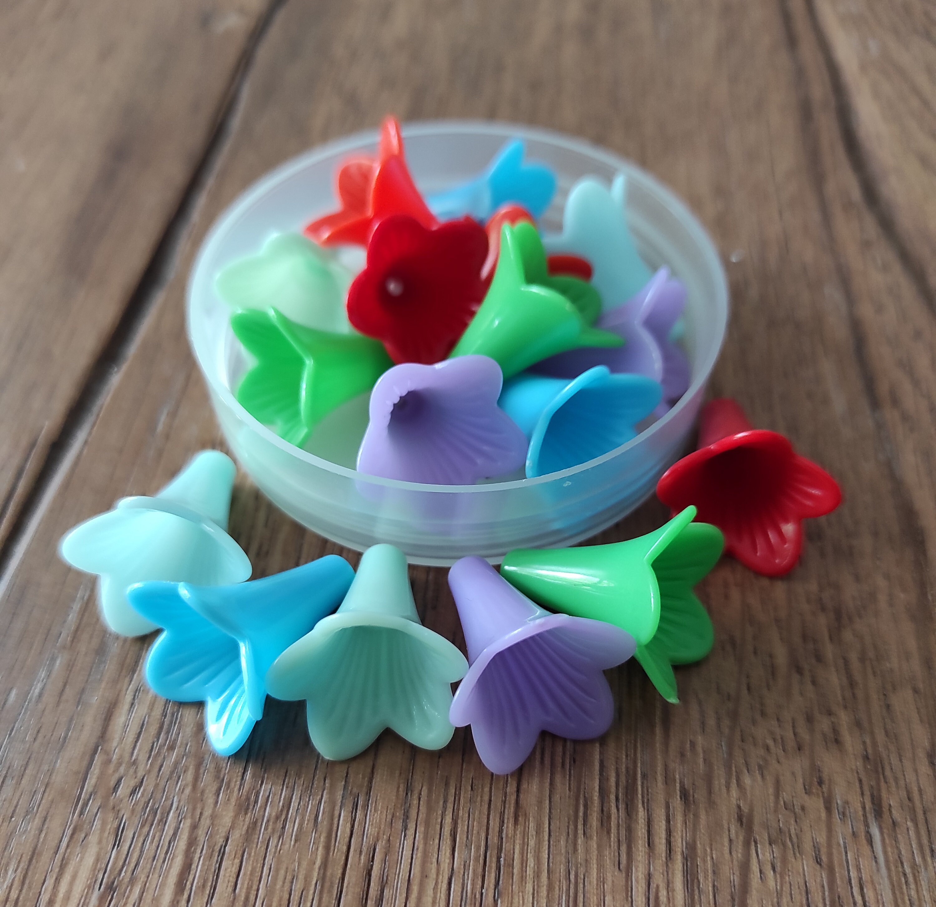 100 Cuentas De Flores Artificiales De Coral De 0.394 Pulgadas, Color