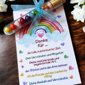 Cadeau d'adieu pour éducatrice, MERCI pour le moment coloré - personnalisable - Cadeau d'adieu garderie, assistante maternelle, enseignante