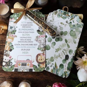 Cadeau invité pendentif graine de fleur verre fleur avec graines de fleurs, mariage, baptême, communion, scolarisation