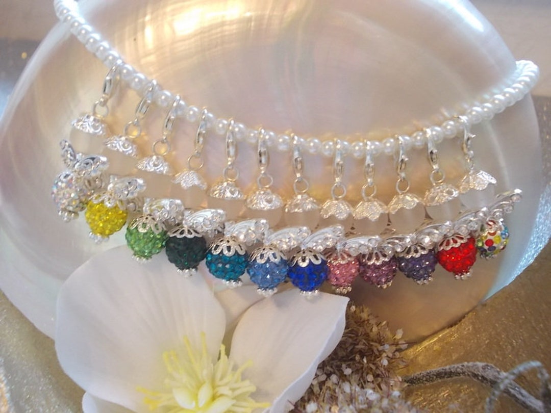 10 Perles Shamballa En Cristal Strass 10mm - Mix Couleurs, Qualité Supérieure, Neuf, DIY