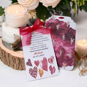 Gastgeschenk Blumensamen Anhänger Blumen Glas mit Blumensamen, Hochzeit, Taufe, Kommunion, Einschulung