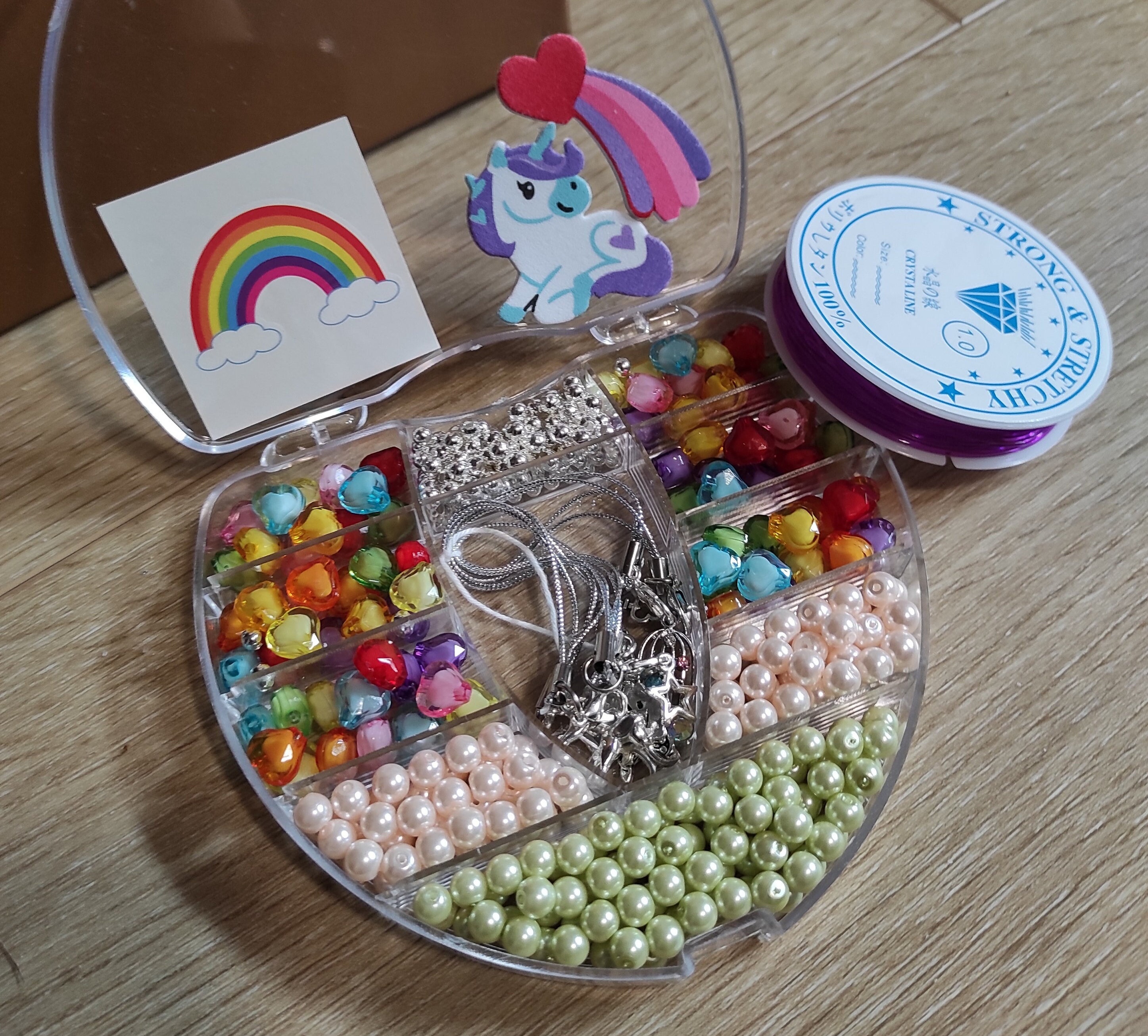 63PCS Unicorn Girls Gifts Jewelry Bracelets Making Kit Toys Crafts for –  MOVEBO