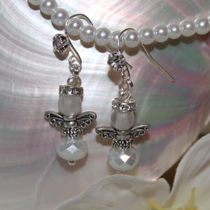 Pierced Earrings Angel Faceted