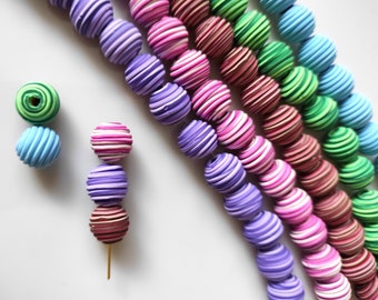 2 / 5 Spiral Fimo Beads 14 mm Polymer Clay Hobby Craft DIY Jewelry Beads Fimo Beads for Necklace Angel Craft Jewelry Design