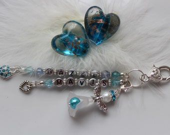 2 name pendant angel Turquoise Lucky Charm