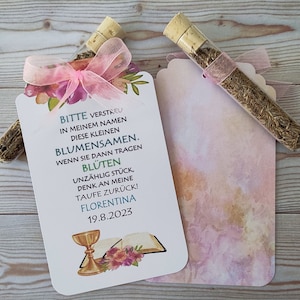 Cadeau invité graine de fleur pendentif fleur verre avec graines de fleurs, mariage, baptême, communion, scolarisation