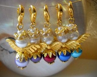 DIY craft set of 20 guardian angel rhinestone wings gold wedding guest gift