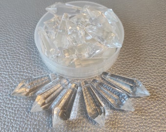 Perles de cristal perles de verre goutte perles à facettes claires 35x12mm perles de mode pour la fabrication de bijoux à bricoler soi-même
