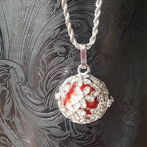 Angel Caller Rhinestone Cage Silver Sound Bola Ball for expectant mothers, Mother&#39;s Day, Birthday, Heartfelt Person