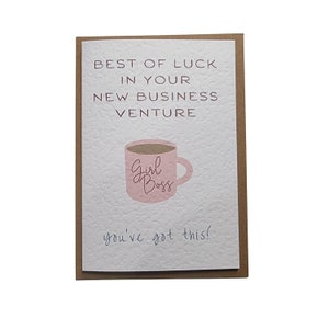 Veel succes met je nieuwe ondernemingskaart - Girl Boss - veel succes, gefeliciteerd met je nieuwe visitekaartje voor vrouwen