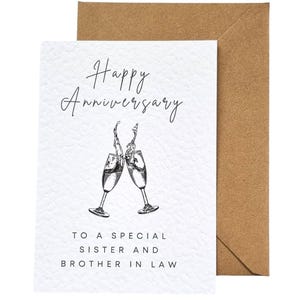 Cheers to Love! Biglietto di auguri di anniversario di matrimonio premium per sorella e cognato - Biglietto di auguri di anniversario per la celebrazione di sorella e cognato