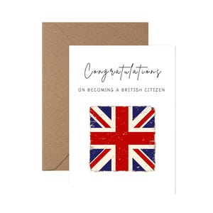 Félicitations, vous êtes devenu citoyen britannique | Carte de félicitations pour la citoyenneté britannique | Félicitations, citoyenneté britannique