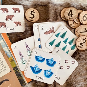 Alaska Counting Cards, Preschool Counting Cards, Homeschool Resource, Digital Homeschool, Download, Homeschool Math