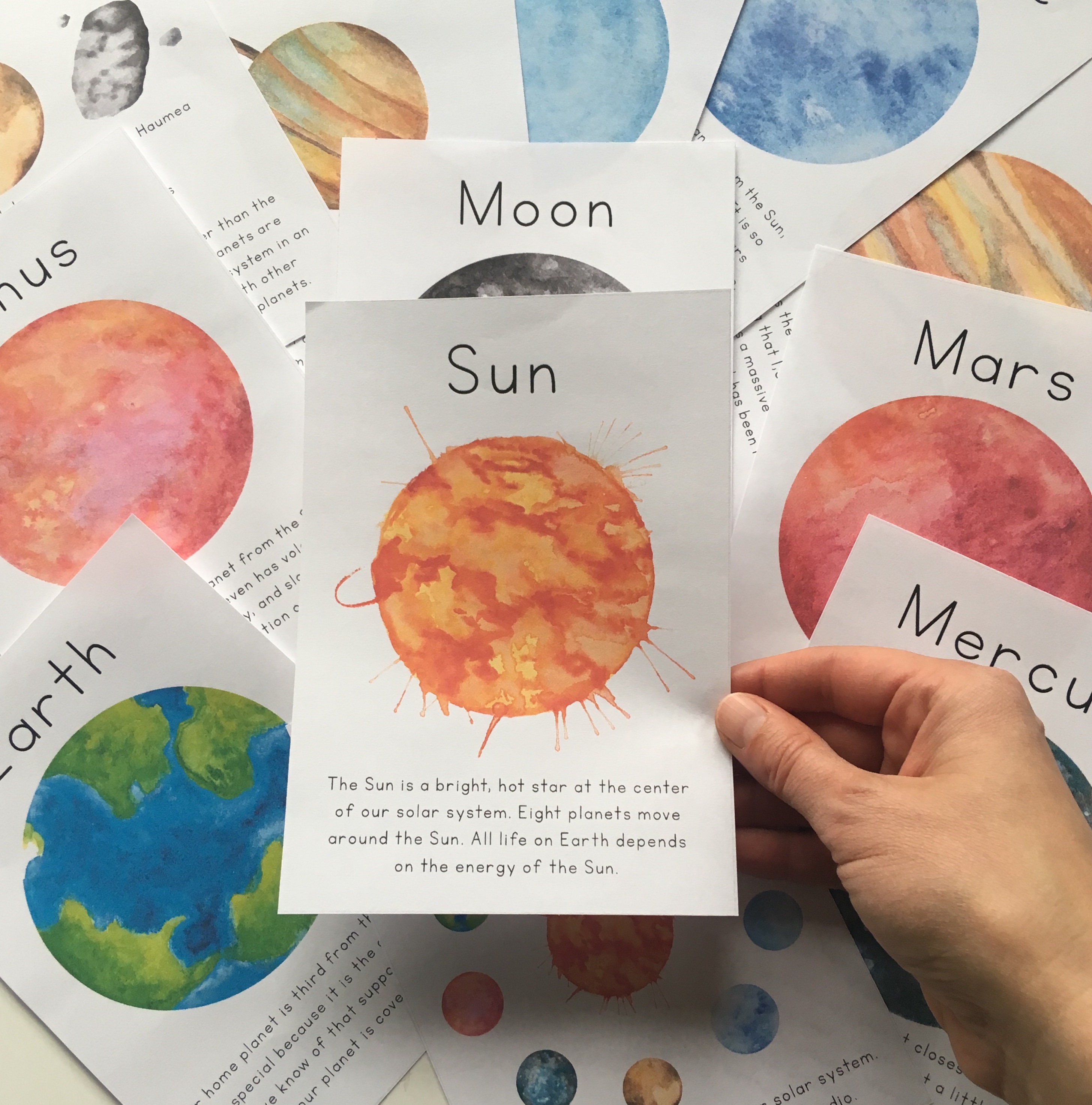 Solar System Note Creative Card Solar System Cards Digital Download - Etsy