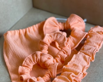 Scrunchie Set for Your Skincare Routine - Cantaloupe